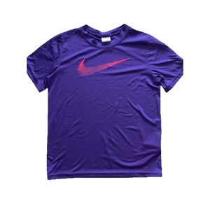 Nike Dri-FIT Moisture Wicking Lightweight Purple Short Sleeve Crew Neck youth L